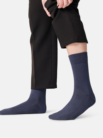 Chaussettes 'Bamboo Dress' DANISH ENDURANCE en bleu : devant