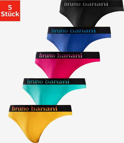 Bruno Banani LM Slip in blau / gelb / dunkelpink / schwarz, Produktansicht