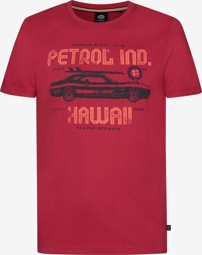 Petrol Industries T-Shirt in nachtblau / apricot / grenadine, Produktansicht