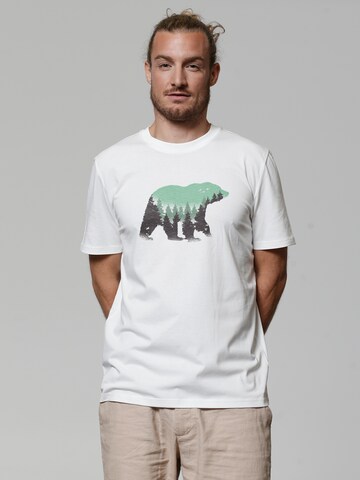 T-Shirt 'Waldbär' Watapparel en blanc : devant