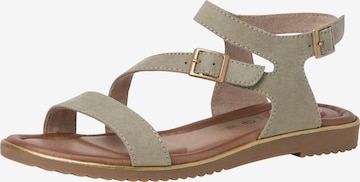 JANA Strap Sandals in Green: front