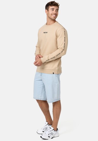 INDICODE JEANS Sweatshirt 'Korbin' in Beige