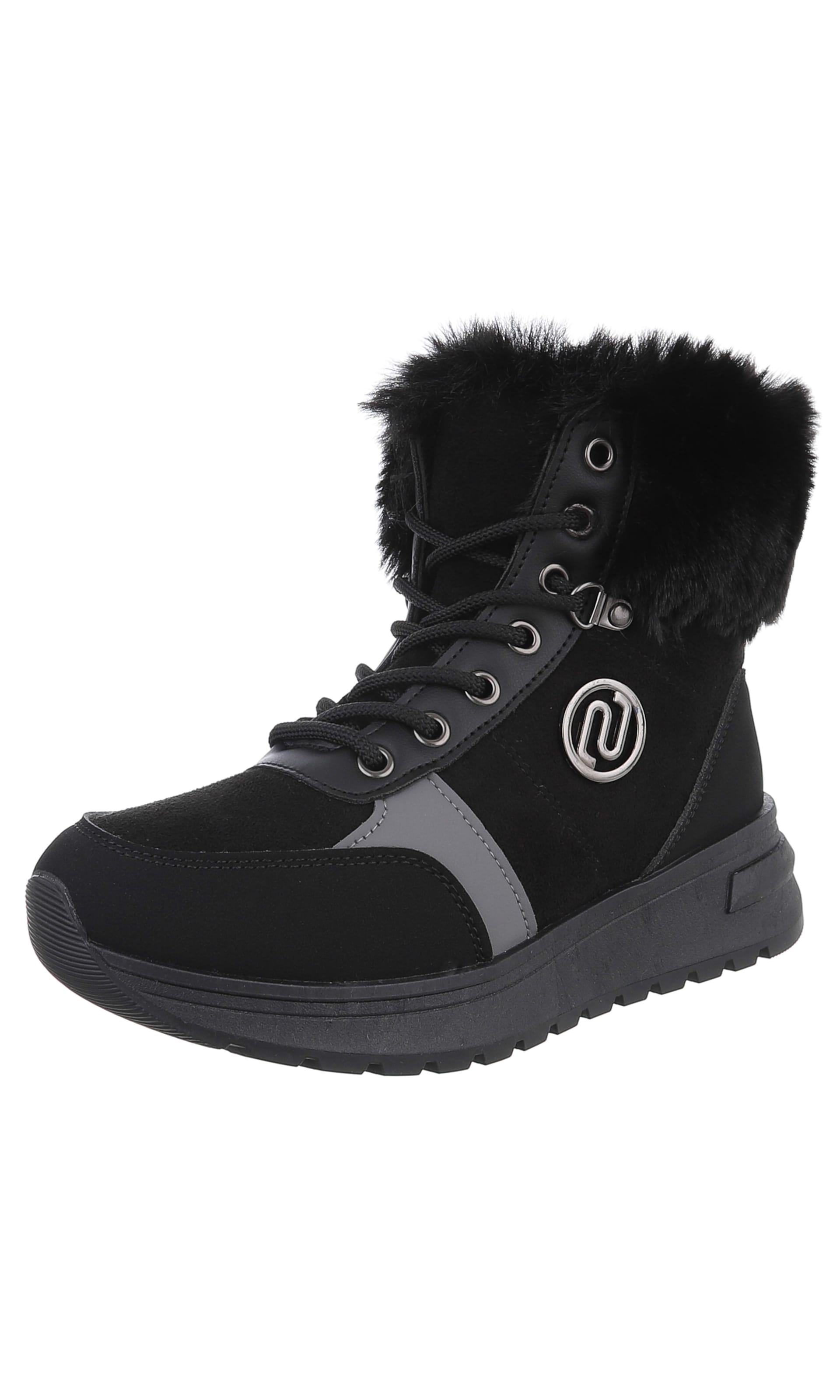 Ital-Design High Heels ' Plateaustiefeletten ' in schwarz, Produktansicht