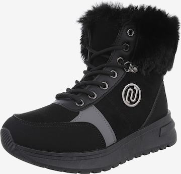 Ital-Design High Heels ' Plateaustiefeletten ' in Schwarz: Vorderseite