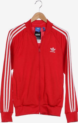 ADIDAS ORIGINALS Sweatshirt & Zip-Up Hoodie in M in Red: front