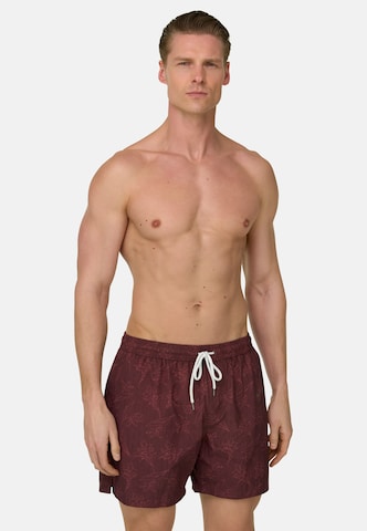 Shorts de bain Boggi Milano en rouge : devant