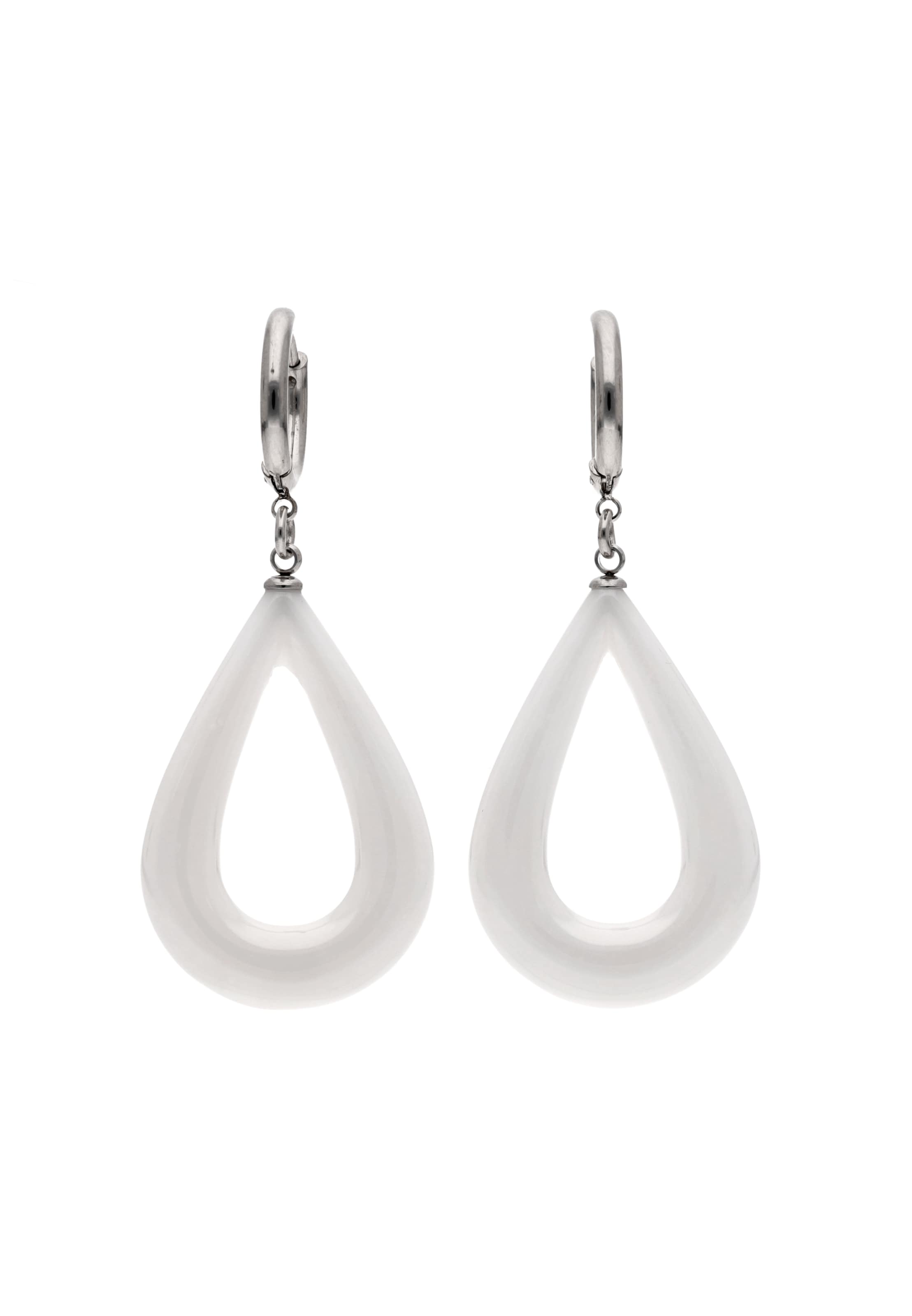 usha WHITE LABEL Ohrringe in Weiß: Vorderseite