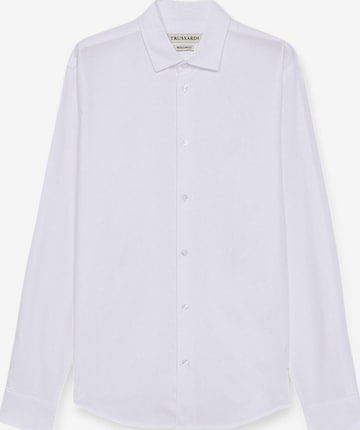 Trussardi Button Up Shirt in White: front