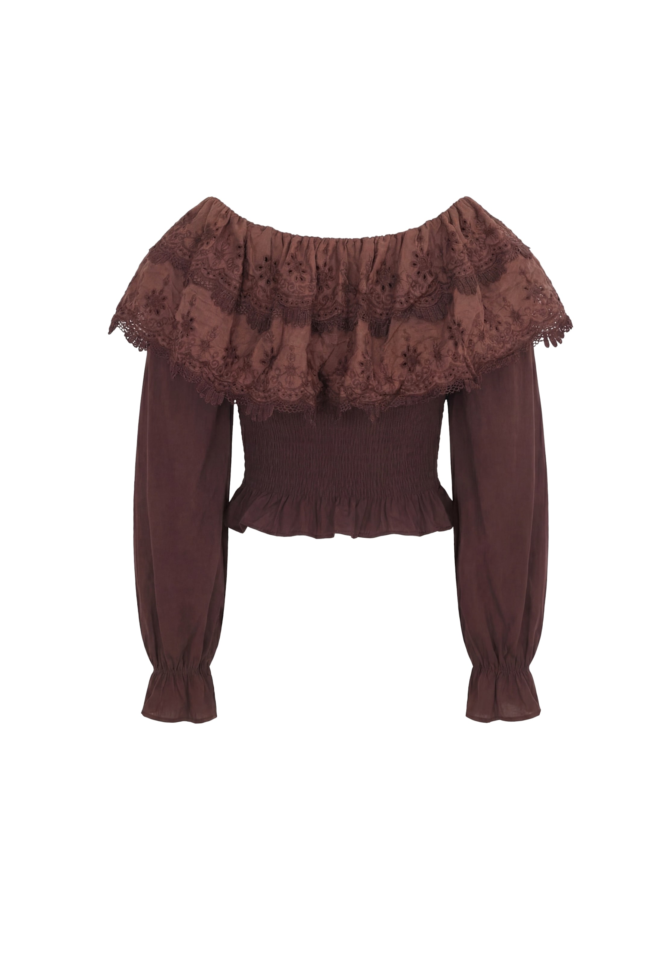 IZIA - Blusa em castanho