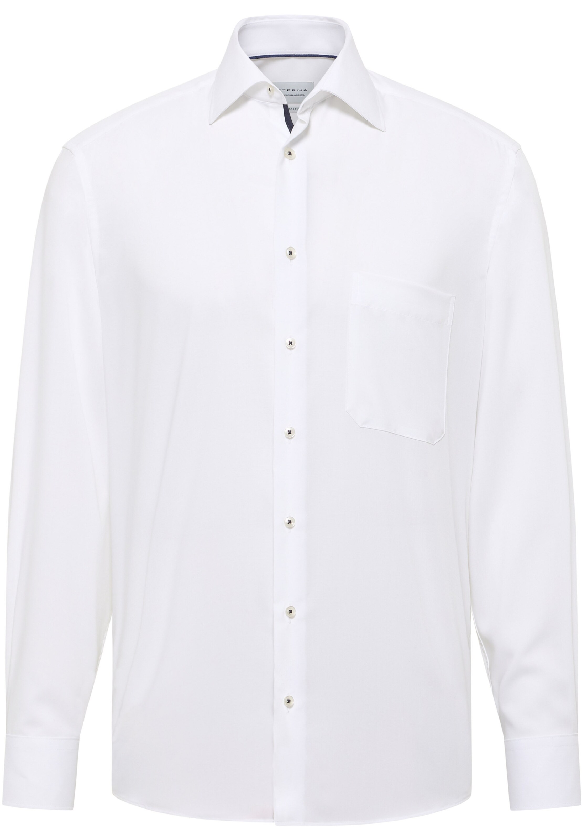 ETERNA Comfort fit Button Up Shirt in White