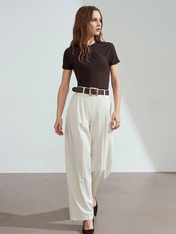 Dilvin Wide Leg Hose in Beige