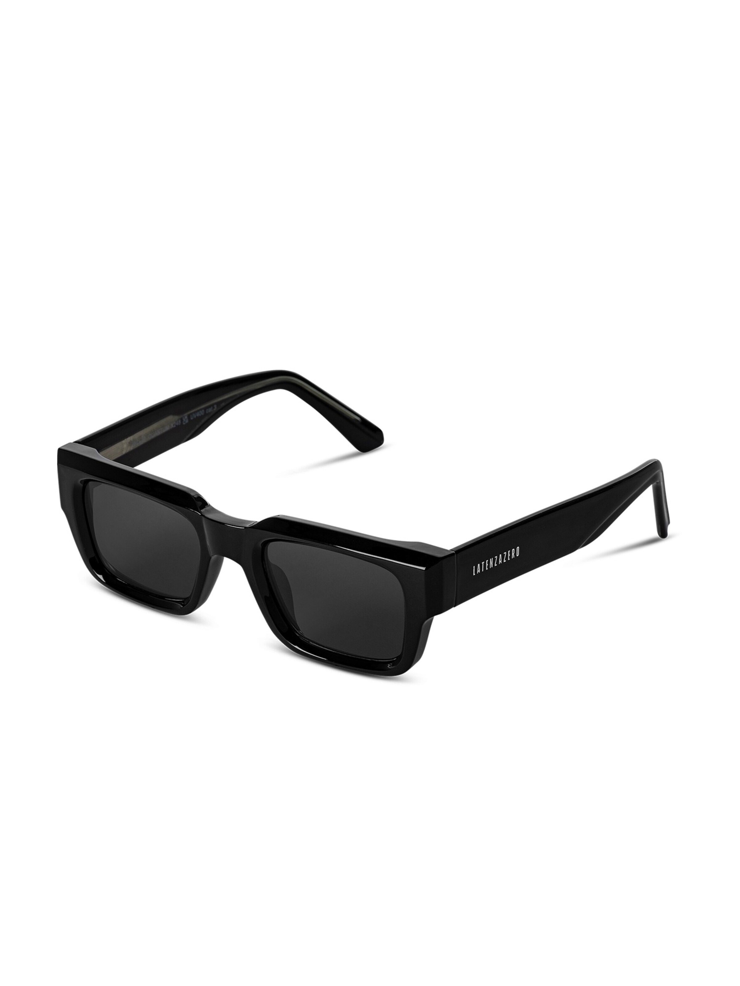 LatenzaZero Sonnenbrille 'Quantum Sun' in Schwarz: Vorderseite