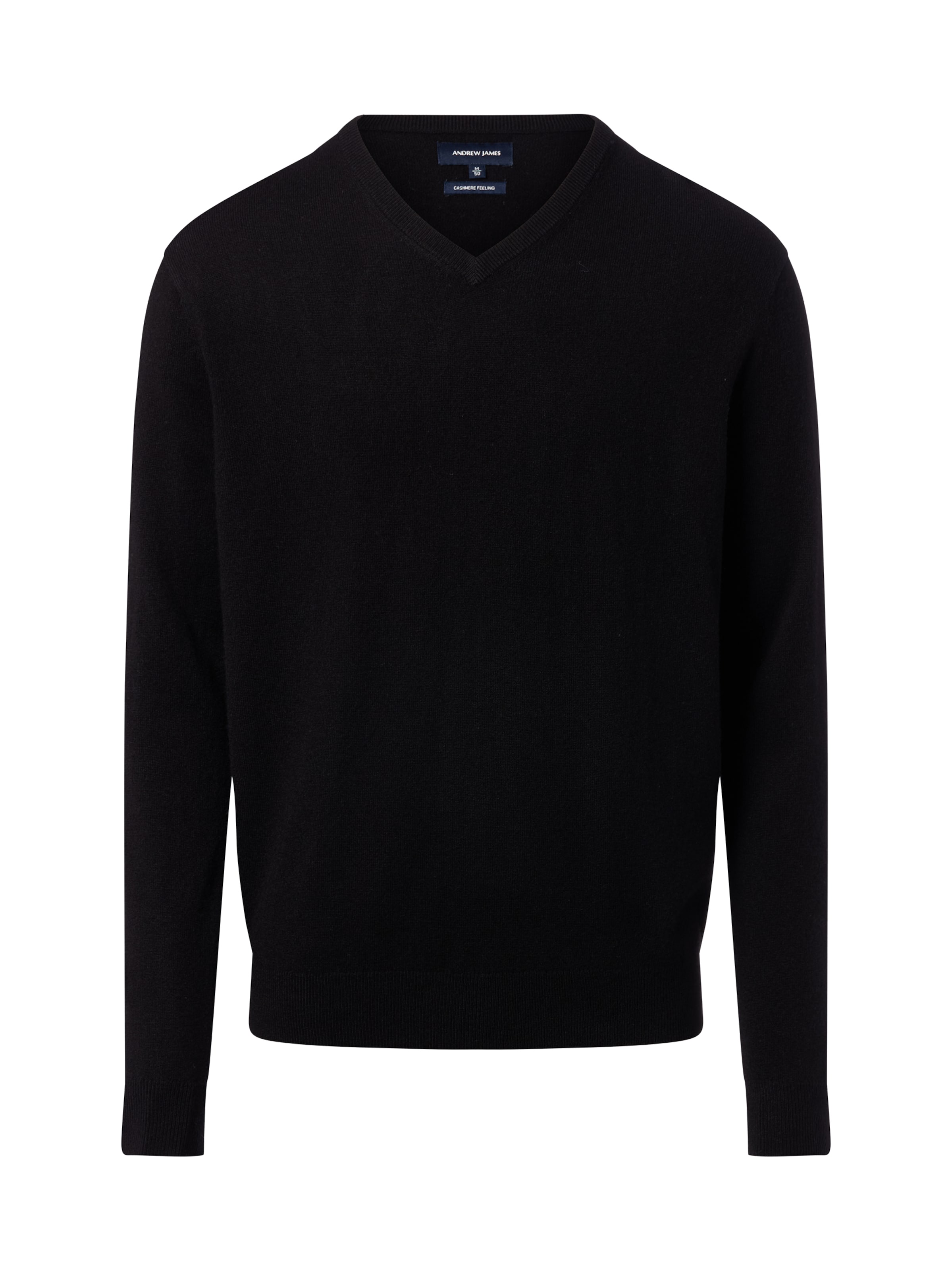 Andrew James Pullover in Schwarz: Vorderseite