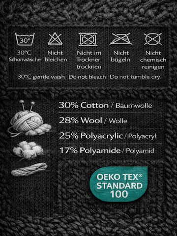NERS Socken 'Wool Nordic'‌‌‌‌‌‌‌‌‌ in Grau