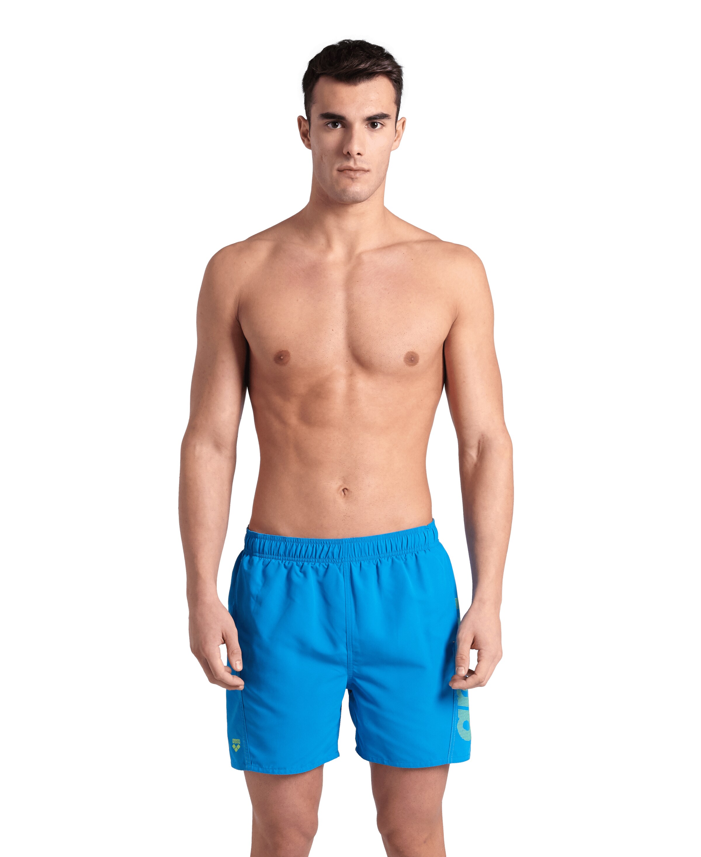 ARENA Board shorts 'FUNDAMENTALS  LOGO BOXER' in Blue: front
