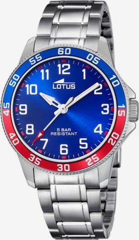 Lotus Analoog horloge in Blauw: voorkant