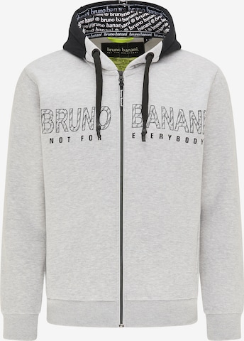 BRUNO BANANI Zip-Up Hoodie 'Bell' in Grey: front