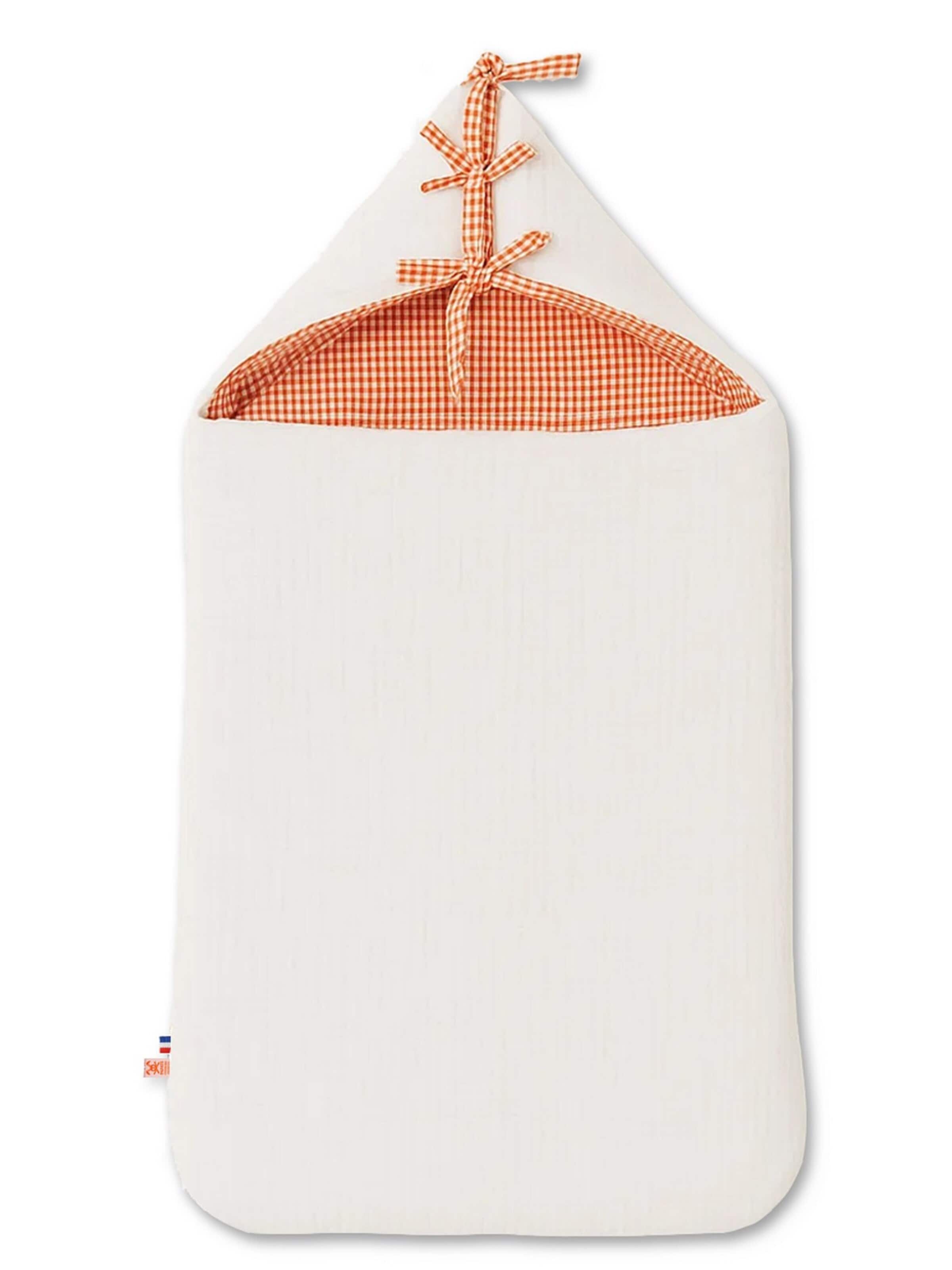 Sac de couchage PAPATE en blanc : devant