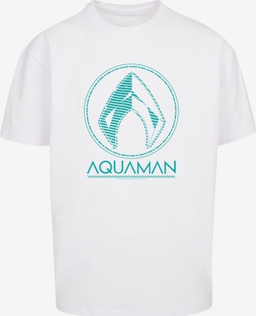 T-Shirt 'DC Comics Aquaman Aqua' F4NT4STIC en blanc : devant