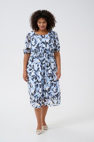 KAFFE CURVE Zomerjurk 'Elona' in Blauw: voorkant