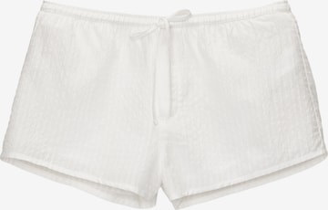 Regular Pantalon Pull&Bear en blanc : devant