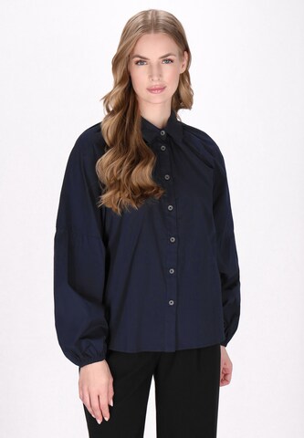 DreiMaster Klassik Blouse 'Classic Look' in Blauw: voorkant