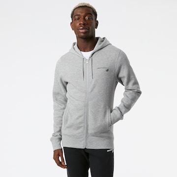 new balance Zip-Up Hoodie in Grey: front