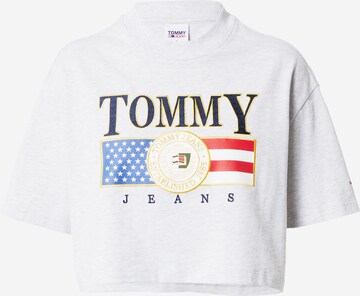 T-shirt Tommy Jeans en gris : devant