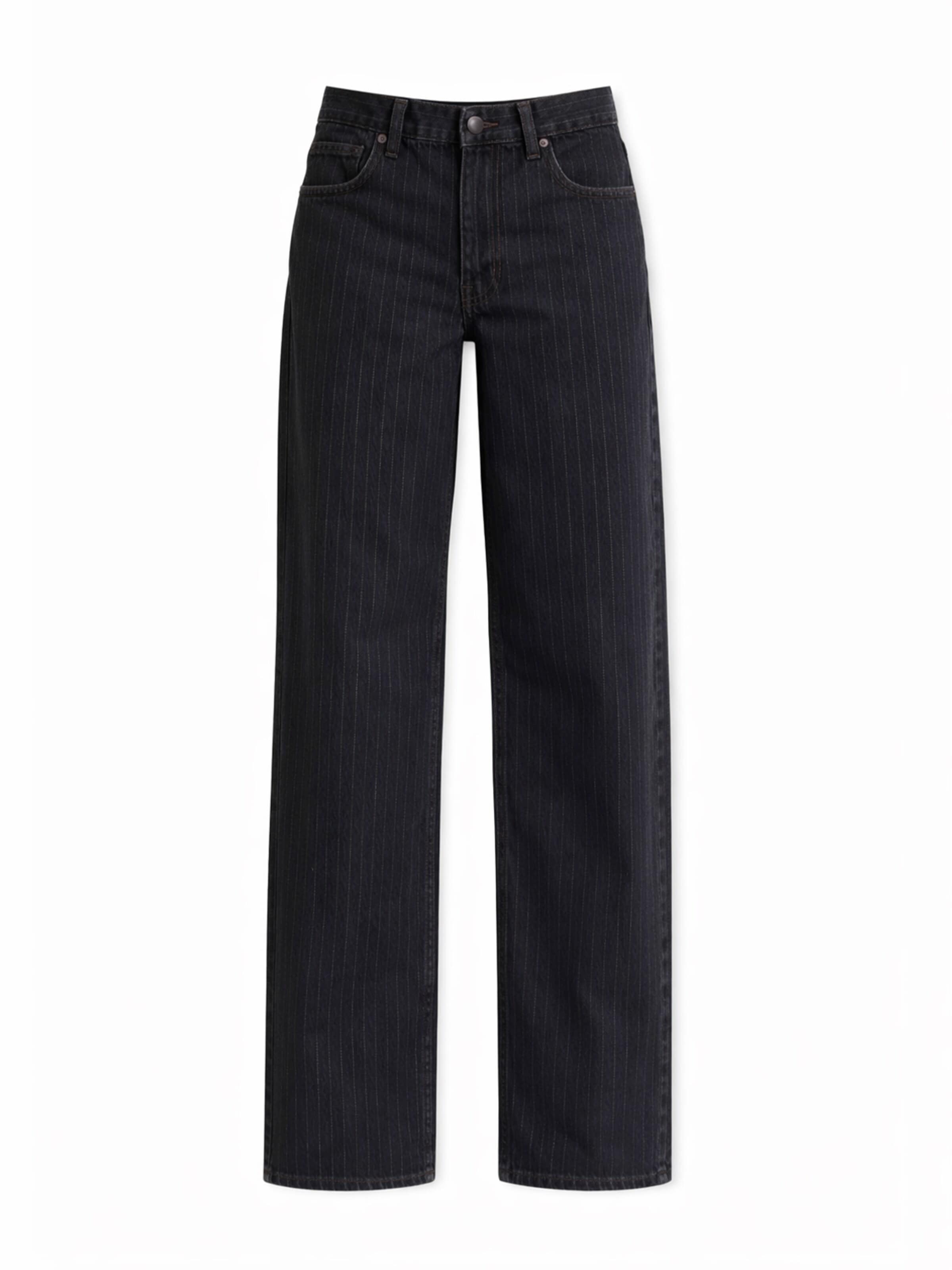 IT'S BASIC Wide leg Jeans 'Wide Mid Rise Jeans' in Grijs: voorkant