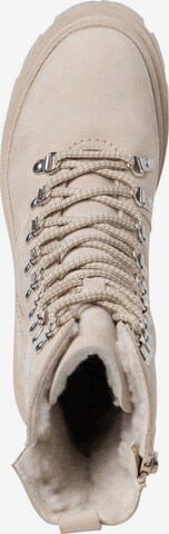 TAMARIS Lace-Up Ankle Boots in Beige