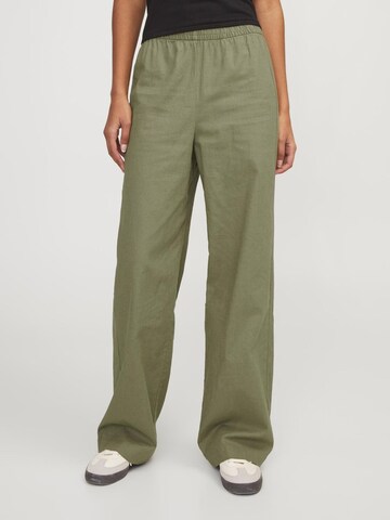 JJXX Wide leg Broek 'POPPY' in Groen: voorkant