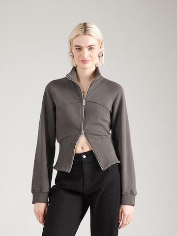 WEEKDAY Zip-Up Hoodie 'Amanda' in Grey: front