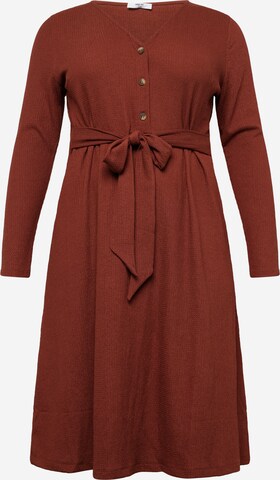 Robe 'Martha' ABOUT YOU Curvy en marron : devant