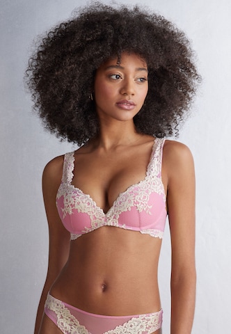INTIMISSIMI Push-up Bra 'Pretty Flowers' in Pink: front