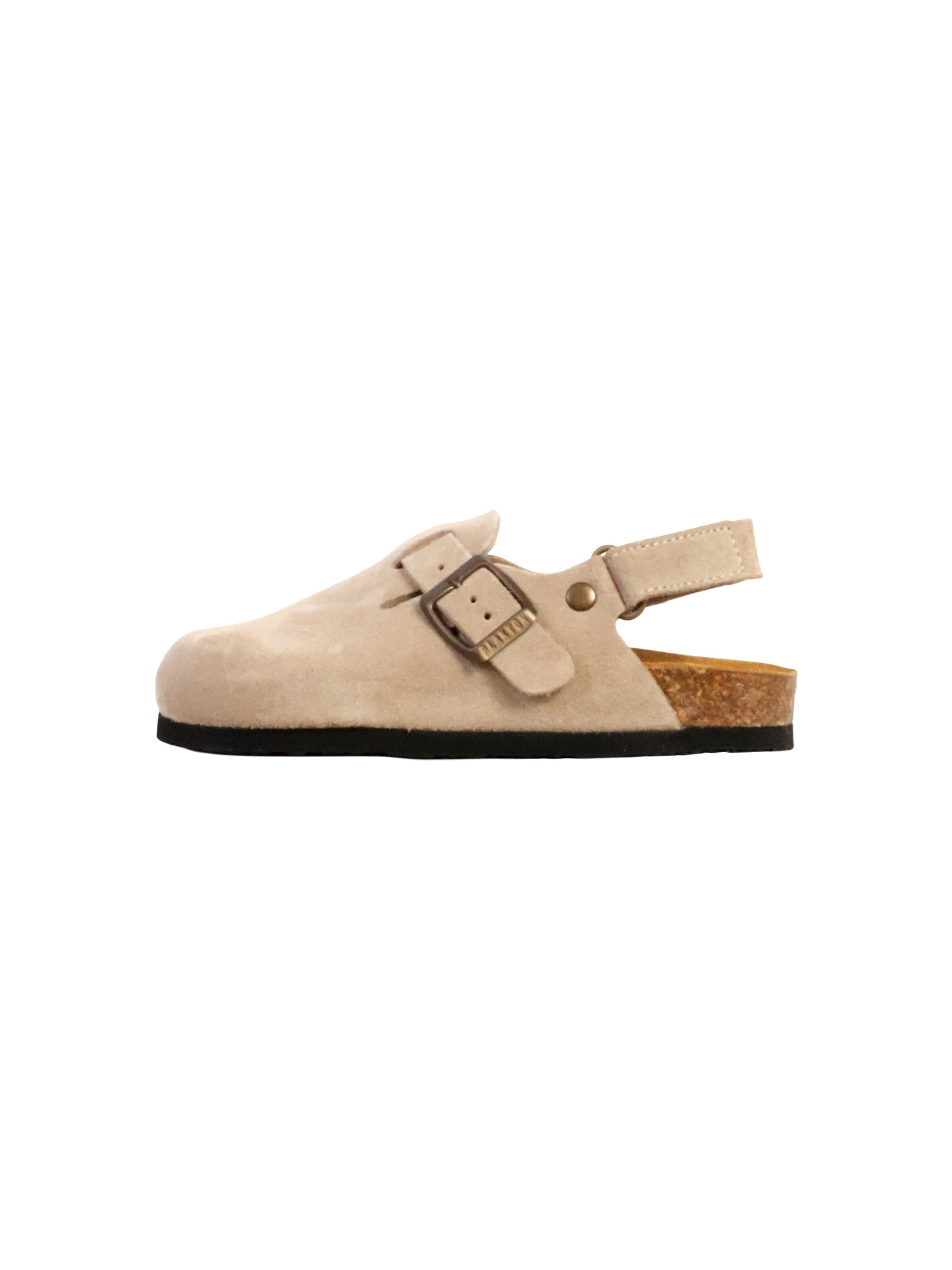 Xti Slipper 'Leder-Pantoletten für Kinder von Plakton Blogg' in Beige: front