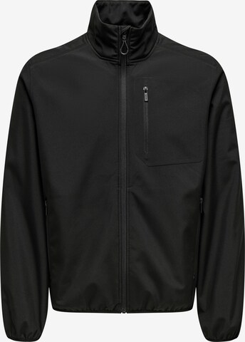 Only & Sons Performance Jacket in Black: front