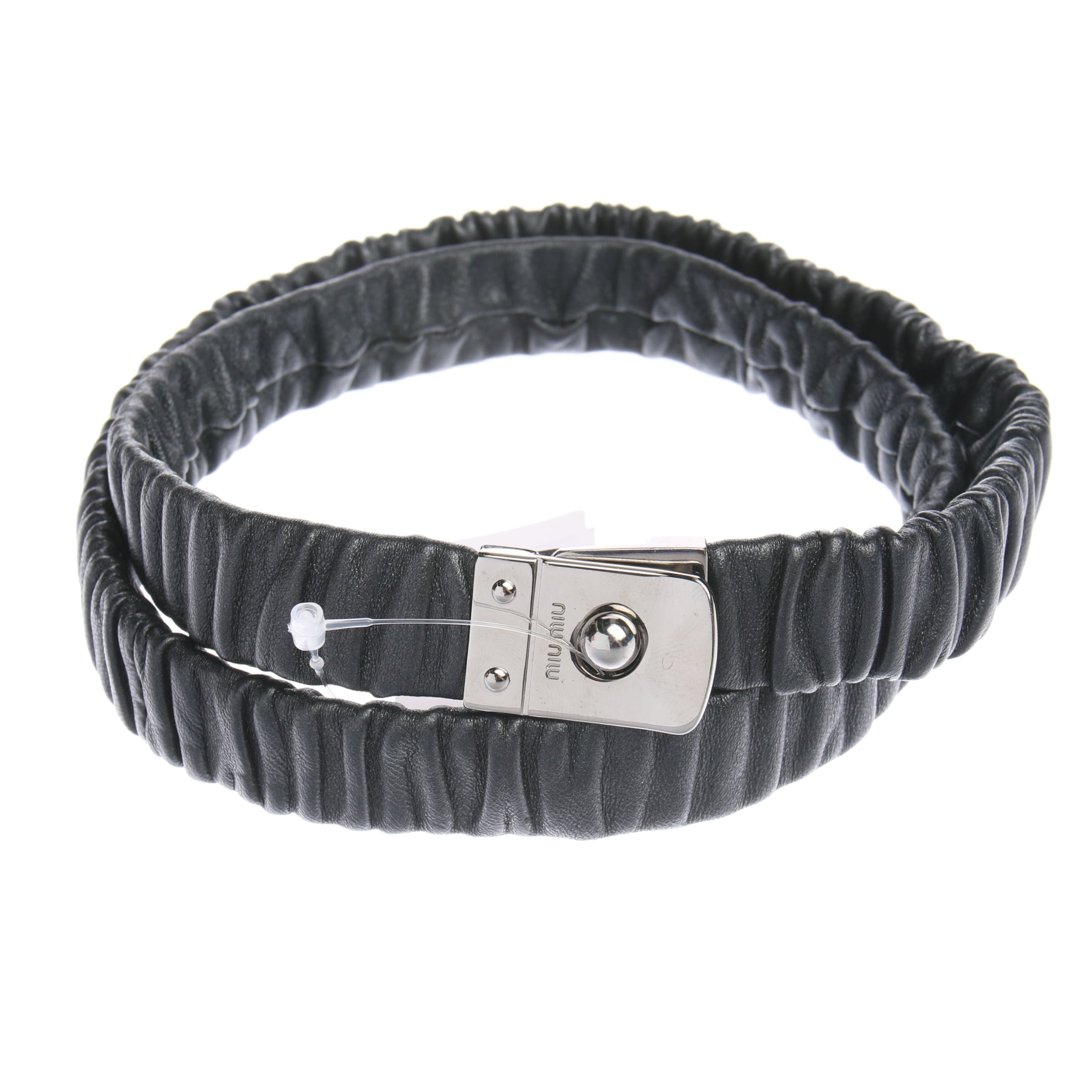 Miu Miu Gürtel L in Schwarz: Vorderseite