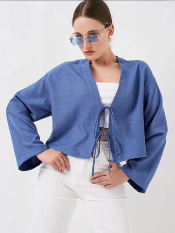 Bigdart - Kimono em azul: frente