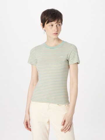 LEVI'S ® Shirt 'SS Rib Baby Tee' in Green: front