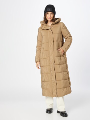 Y.A.S Winter Coat in Beige: front