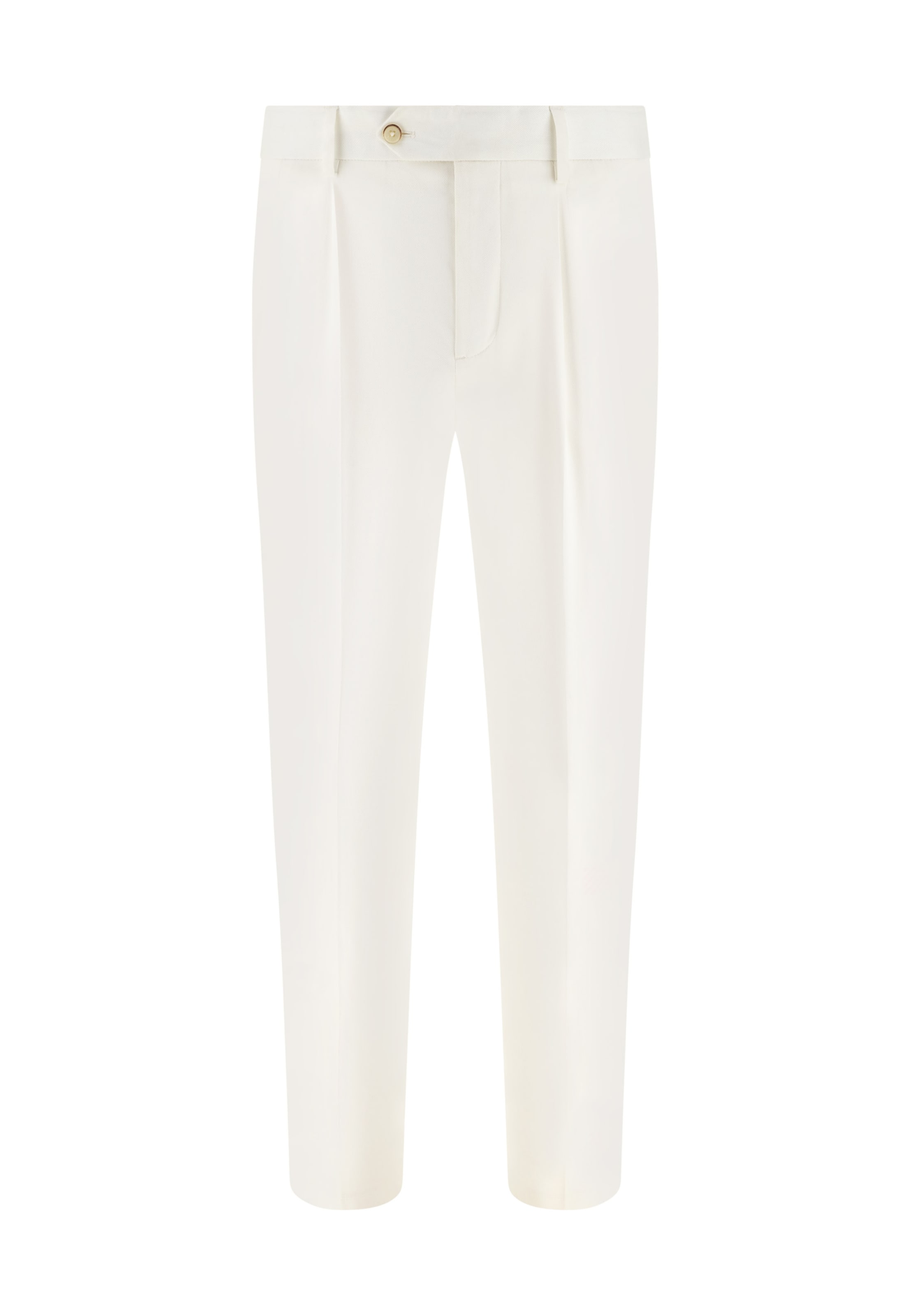 Boggi Milano Regular Trousers with creases in White: front