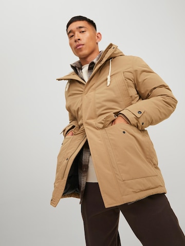 JACK & JONES Zimní parka 'Mash' – béžová