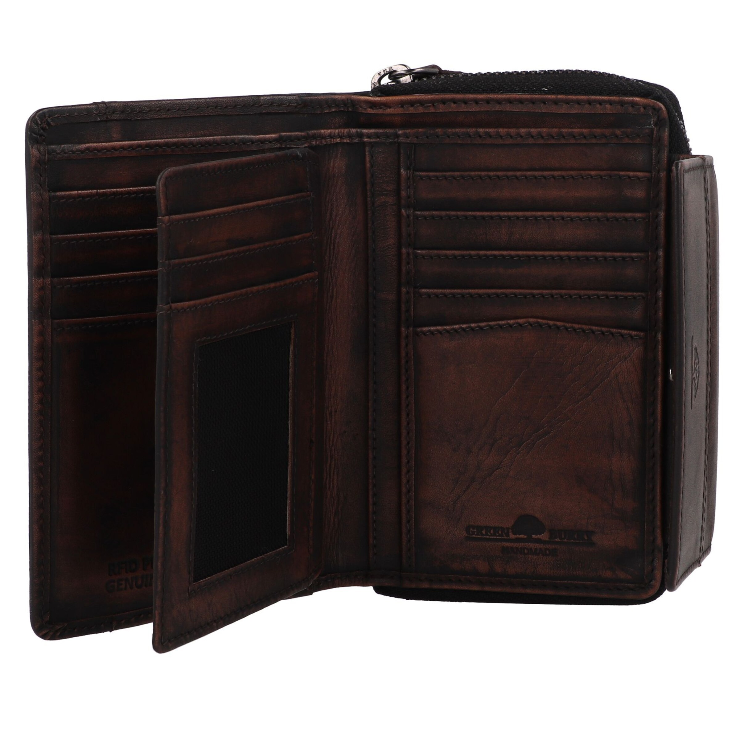 GREENBURRY Wallet 'Destressed' in Brown