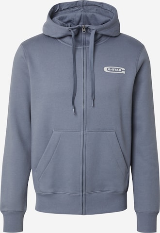 G-STAR Sweat jacket 'Old Skool' in Grey: front
