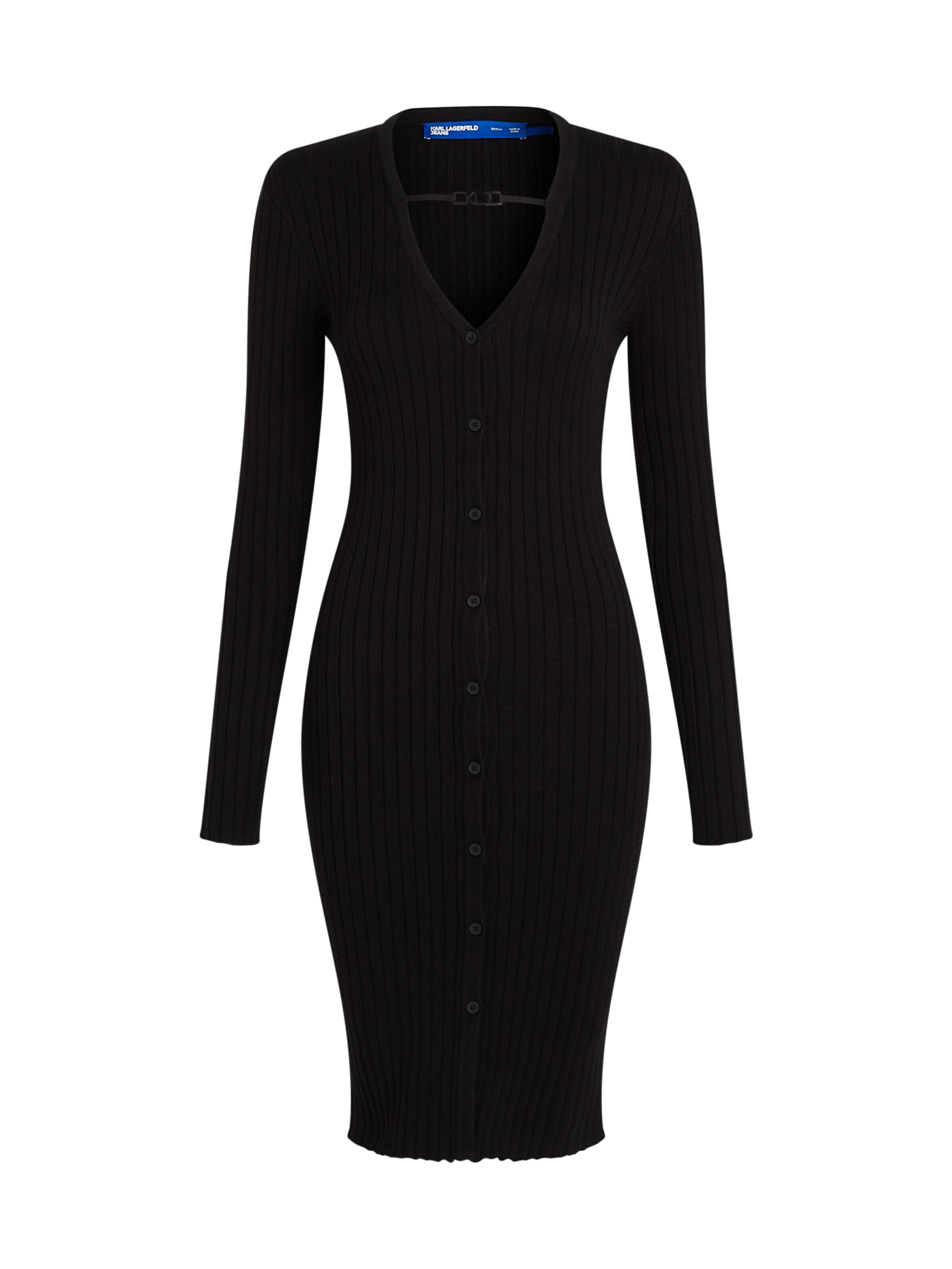 Robes en maille KARL LAGERFELD JEANS en noir : devant