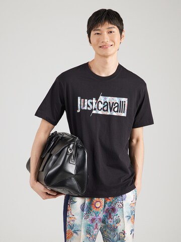 Just Cavalli T-shirt i svart: framsida