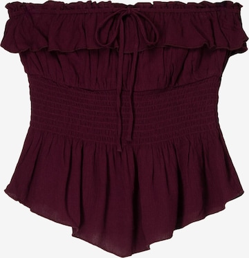 Haut Bershka en rouge : devant