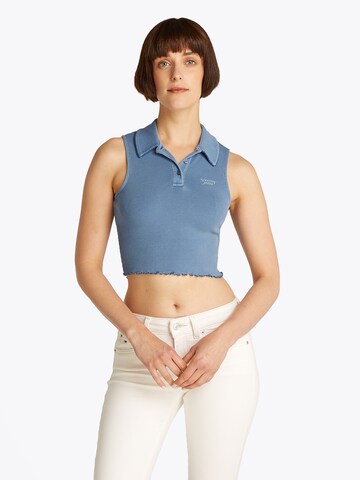 Tommy Jeans Top in Blauw: voorkant