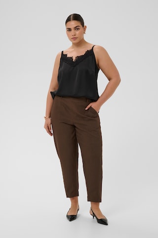 KAFFE CURVE Loosefit Broek 'KCVictoria' in Bruin: voorkant