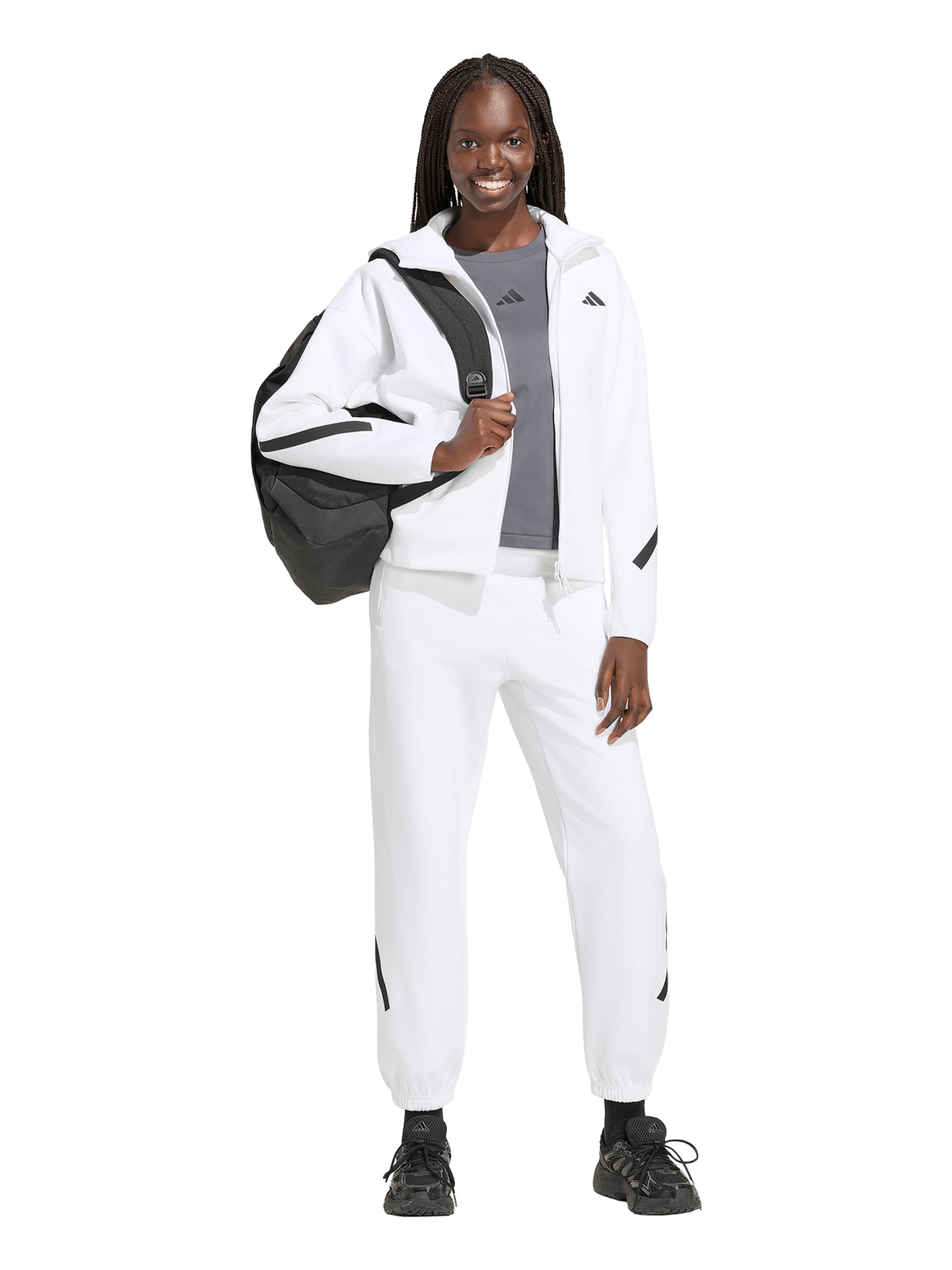ADIDAS SPORTSWEAR Tapered Sporthose 'Z.N.E.' in Weiß
